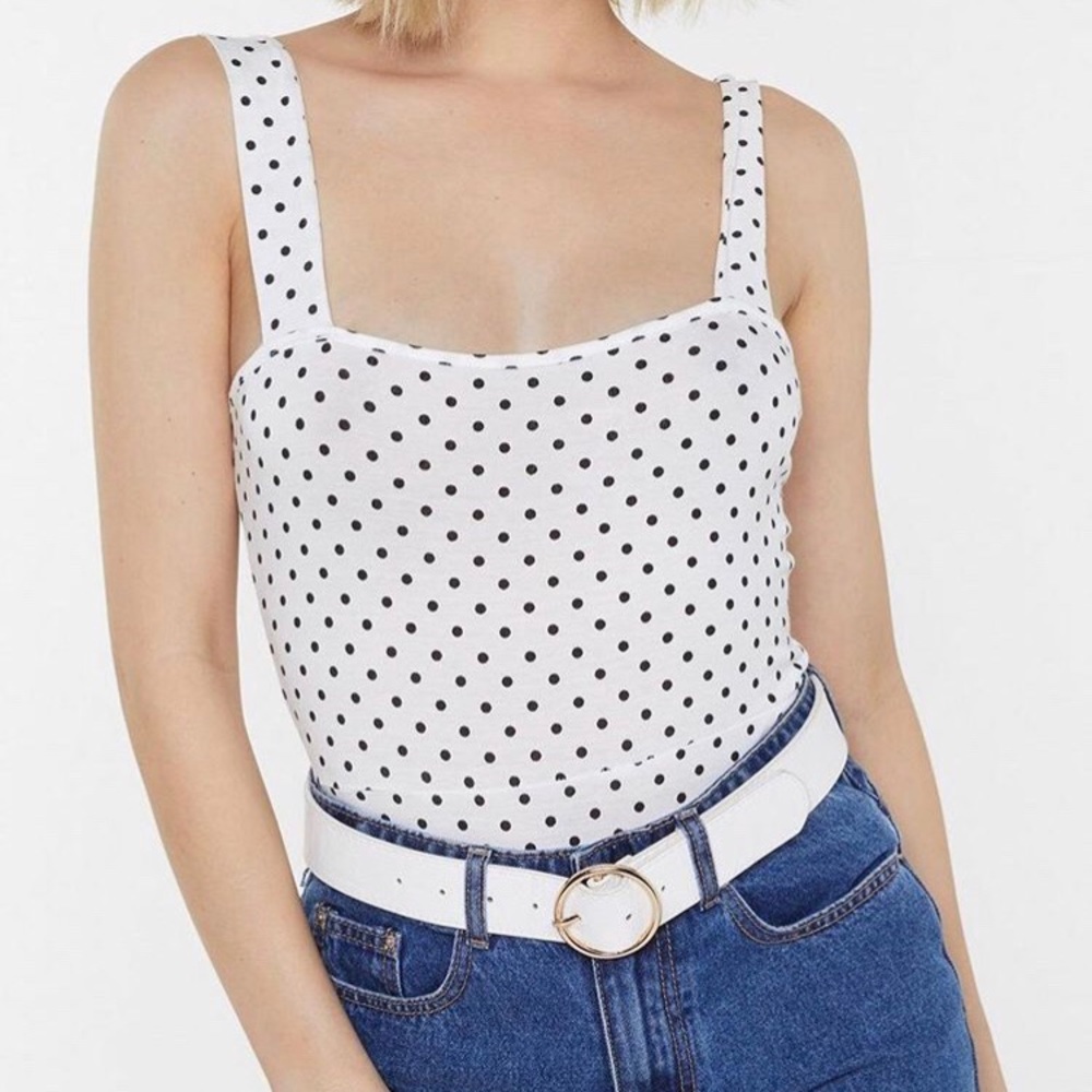 Nasty Gal Polka Dot Bodysuit